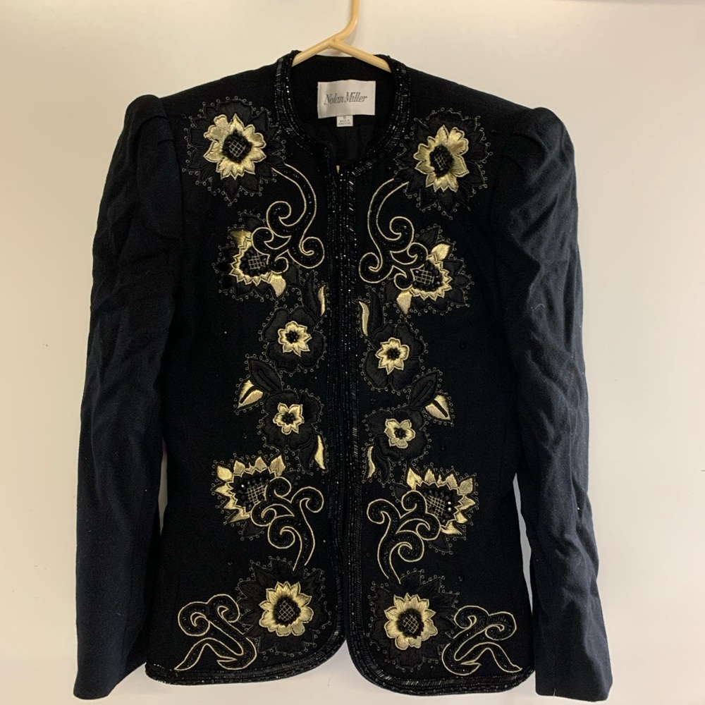 NWT Nolan Miller beautifully beaded jacket size 8